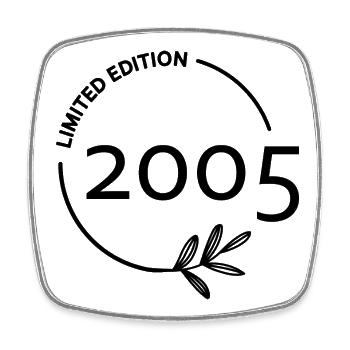 limited edition 2005 Geburtstag Geschenkidee - Viereckiger Kühlschrankmagnet - Weiß - Vorne