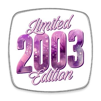 2003 Naissance femme d’anniversaire - Magnet carré - blanc - Devant