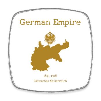 German Empire - Viereckiger Kühlschrankmagnet - Weiß - Vorne
