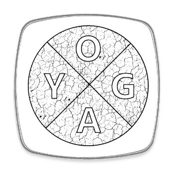 Yoga yoga - Viereckiger Kühlschrankmagnet - Weiß - Vorne