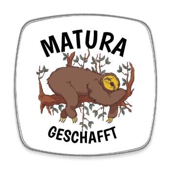 Matura Abschluss 2023 Matura Geschafft - Viereckiger Kühlschrankmagnet - Weiß - Vorne