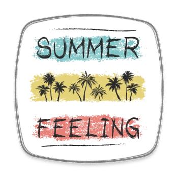 Summer Feeling - Square fridge magnet - white - Front