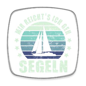 Segeln Segelboot - Viereckiger Kühlschrankmagnet - Weiß - Vorne