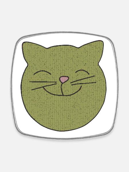 Rires de chat - Magnet carré - blanc