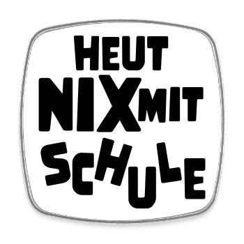 keine lust auf Schule - Viereckiger Kühlschrankmagnet - Weiß - Vorne
