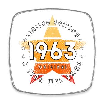 A Star was born 1963 limited edition original - Square fridge magnet - white - Front