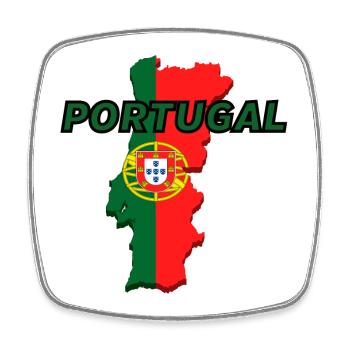 Karte Flagge von Portugal - Viereckiger Kühlschrankmagnet - Weiß - Vorne