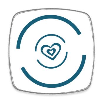 blue heart valentine's day - Square fridge magnet - white - Front