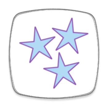 STAR. STARS. STAR. FEAST. ANNIVERSARY. CHRISTMAS - Square fridge magnet - white - Front