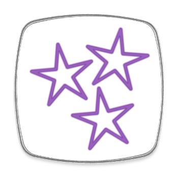 STERN. STERNE. STERN. FEST. JAHRESTAG. WEIHNACHTEN. - Viereckiger Kühlschrankmagnet - Weiß - Vorne