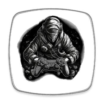 Gamer 2 blanc - Magnet carré - blanc - Devant