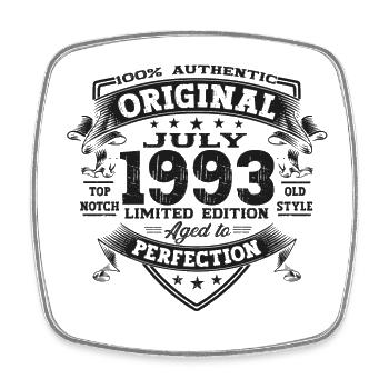 30. Geburtstag Mann Original Juli Jahrgang 1993 - Viereckiger Kühlschrankmagnet - Weiß - Vorne