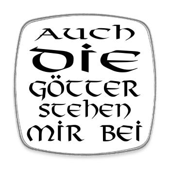 auch die götter stehen II - Viereckiger Kühlschrankmagnet - Weiß - Vorne