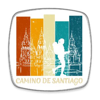 Camino de Santiago Buen Camino - Women - Square fridge magnet - white - Front