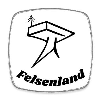Felsenland - Viereckiger Kühlschrankmagnet - Weiß - Vorne