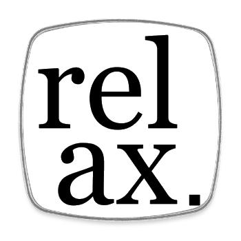 Relax Design - Square fridge magnet - white - Front