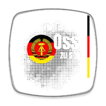ossi stolz NVA ostdeutsch spruch humor witz sachse - Viereckiger Kühlschrankmagnet - Weiß - Vorne