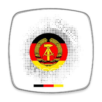 ossi kind DDR ironie ostdeutscher spruch emblem de - Viereckiger Kühlschrankmagnet - Weiß - Vorne