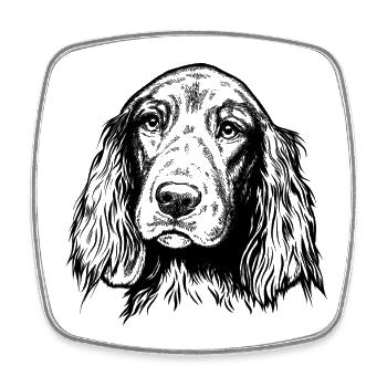 Irish Setter Portrait - Viereckiger Kühlschrankmagnet - Weiß - Vorne