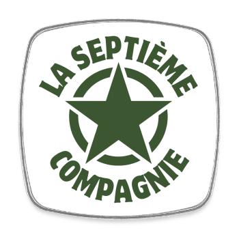 la septième compagnie, film culte, militaire - Magnet carré - blanc - Devant