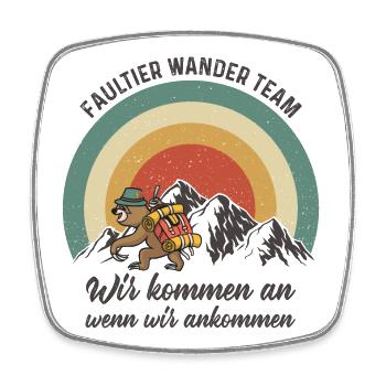 Wandern - Viereckiger Kühlschrankmagnet - Weiß - Vorne