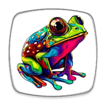 Frog - Square fridge magnet - white - Front