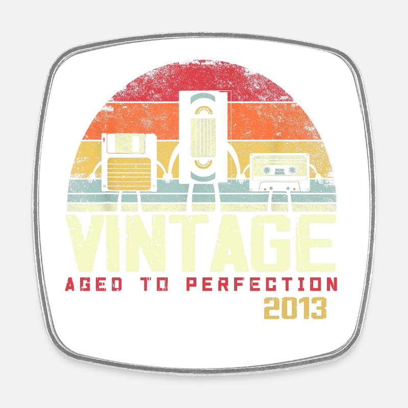 Vintage 2013 Geschenk - Viereckiger Kühlschrankmagnet - Weiß