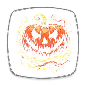 Halloween pumpkin - Square fridge magnet - white - Front
