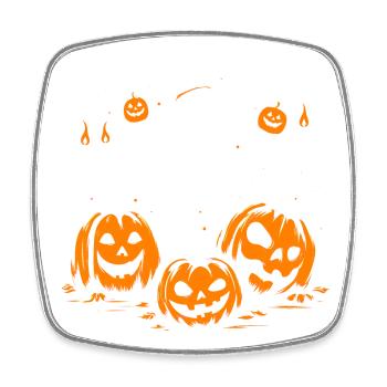 Halloween ghost - Square fridge magnet - white - Front