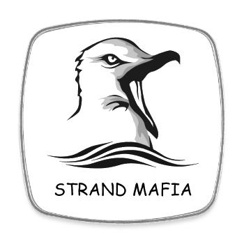 Strand Mafia - Viereckiger Kühlschrankmagnet - Weiß - Vorne
