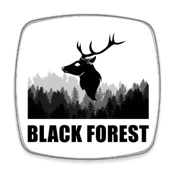 Black Forest - Viereckiger Kühlschrankmagnet - Weiß - Vorne