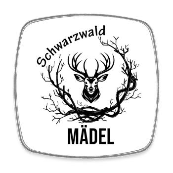 Schwarzwald Mädel - Viereckiger Kühlschrankmagnet - Weiß - Vorne