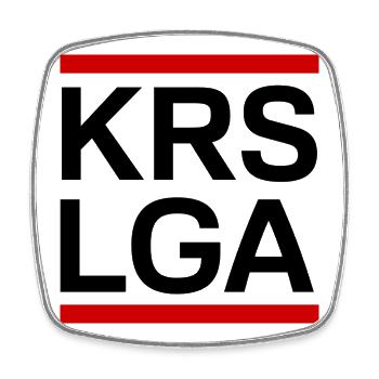 KREISLIGA schwarz - Viereckiger Kühlschrankmagnet - Weiß - Vorne