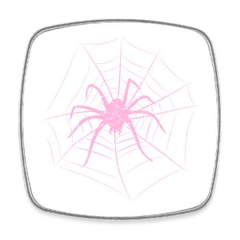 Spider in the web Halloween - Square fridge magnet - white - Front