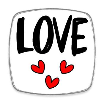 NOËL. ANNEE. ANNIVERSAIRE. RETRAITE. FÊTE. COEUR. - Magnet carré - blanc - Devant