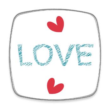 CHRISTMAS. YEAR. ANNIVERSARY. RETIREMENT. FEAST. HEART. - Square fridge magnet - white - Front