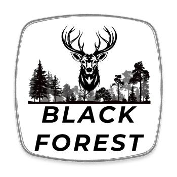 Black Forest - Viereckiger Kühlschrankmagnet - Weiß - Vorne