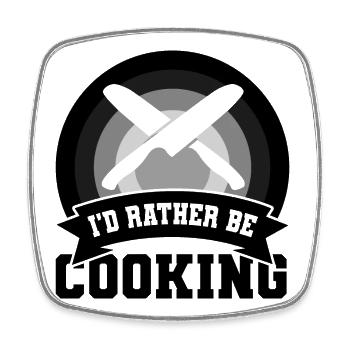 Funny Chef Quote - Square fridge magnet - white - Front
