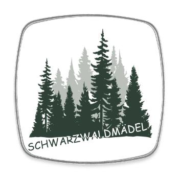 Schwarzwaldmädel - Viereckiger Kühlschrankmagnet - Weiß - Vorne
