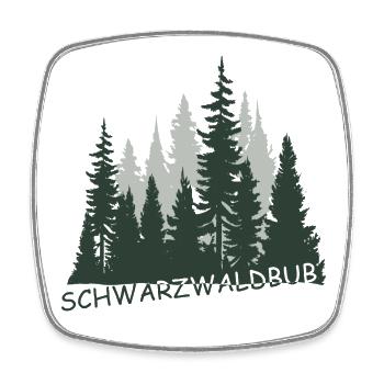 Schwarzwaldbub - Viereckiger Kühlschrankmagnet - Weiß - Vorne