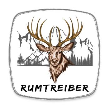 Rumtreiber - Viereckiger Kühlschrankmagnet - Weiß - Vorne