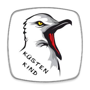 Küstenkind - Viereckiger Kühlschrankmagnet - Weiß - Vorne