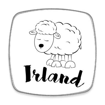 Irland Schaf - Viereckiger Kühlschrankmagnet - Weiß - Vorne