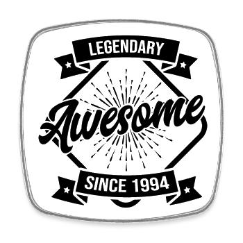 Birthday Vintage 1994 Legendary & Awesome - Square fridge magnet - white - Front