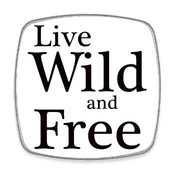 Live Wild und freie Typografie - Viereckiger Kühlschrankmagnet - Weiß - Vorne