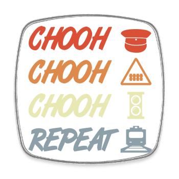 Railroad Joke - Square fridge magnet - white - Front