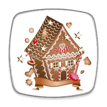 Biscuits de Noël maison en pain d’épice pour Noël - Magnet carré - blanc - Devant