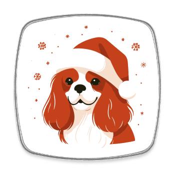 Weihnachtspullover - Niedliches Geschenk - Viereckiger Kühlschrankmagnet - Weiß - Vorne