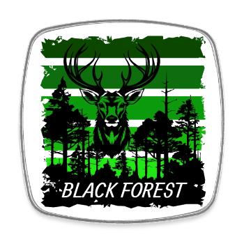 Black Forest - Viereckiger Kühlschrankmagnet - Weiß - Vorne