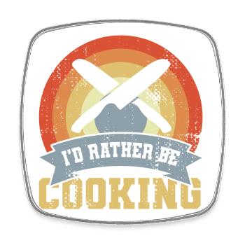 Recipe - Square fridge magnet - white - Front